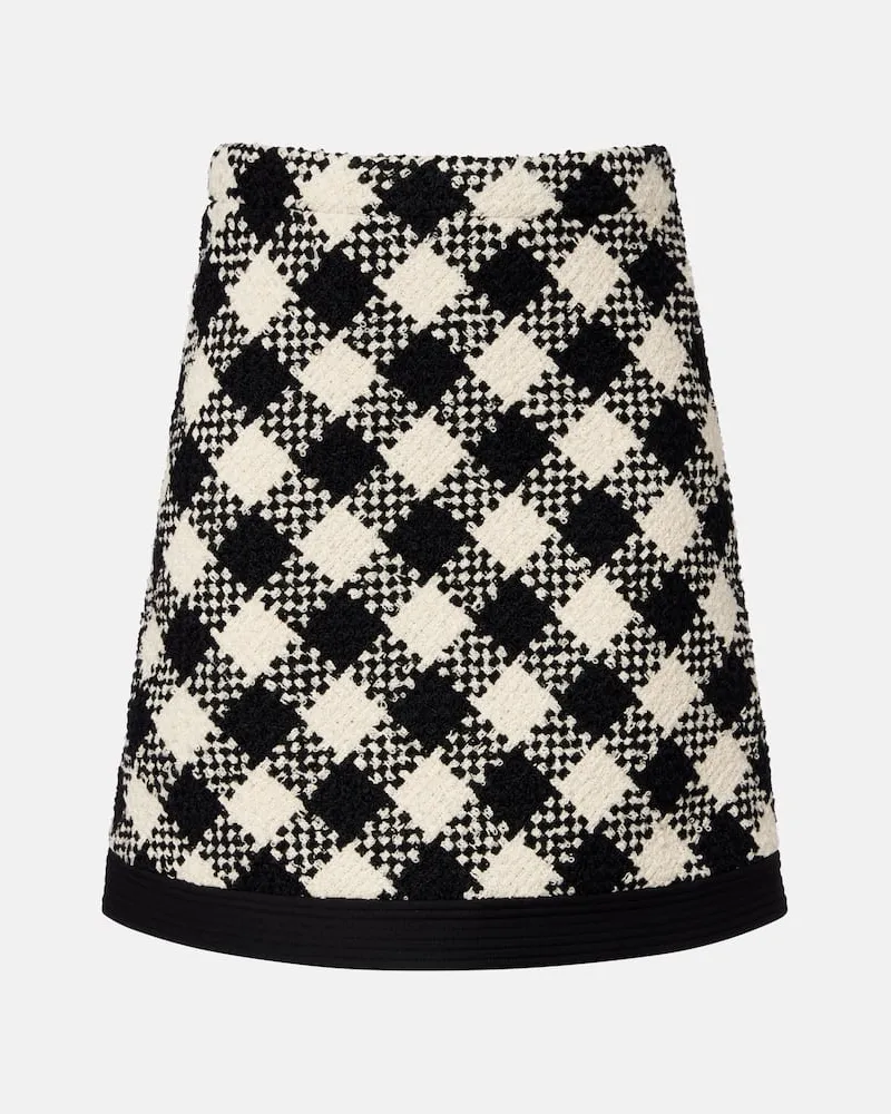 Valentino Garavani Minirock aus Tweed Schwarz