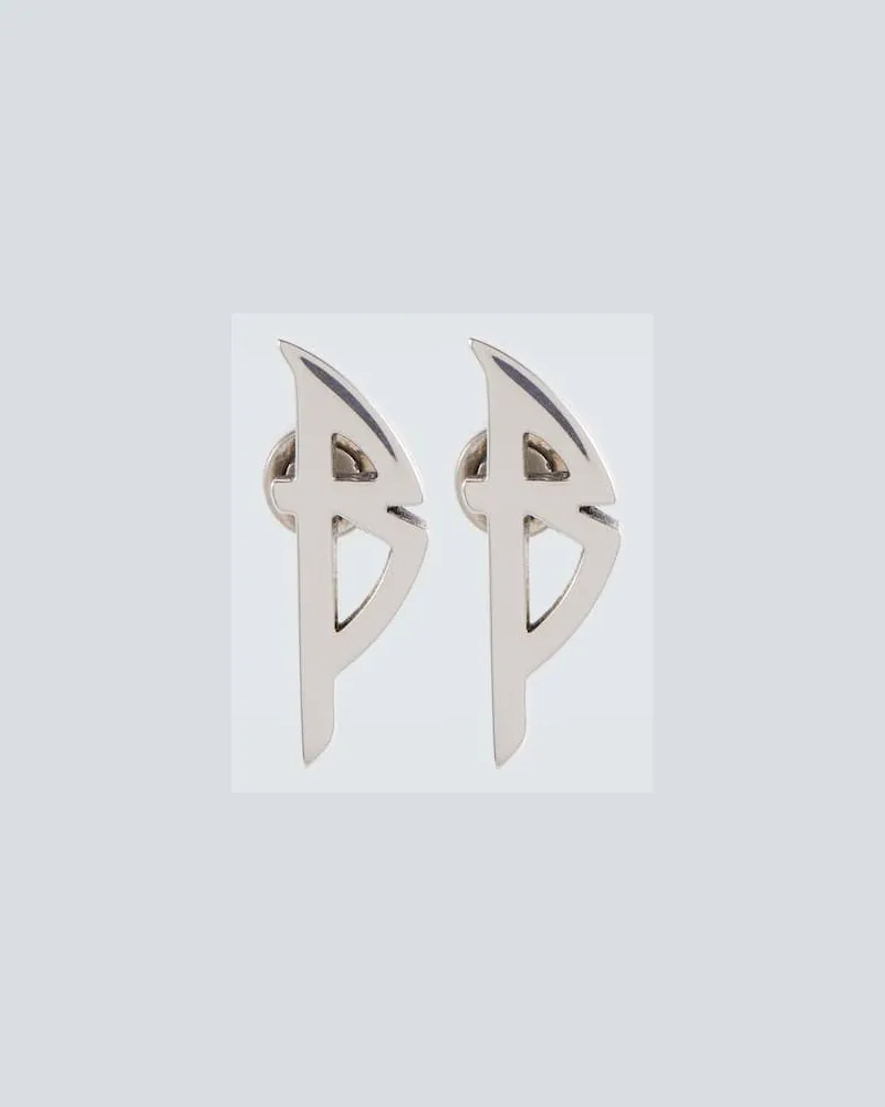 Balenciaga Ohrringe Typo Silber