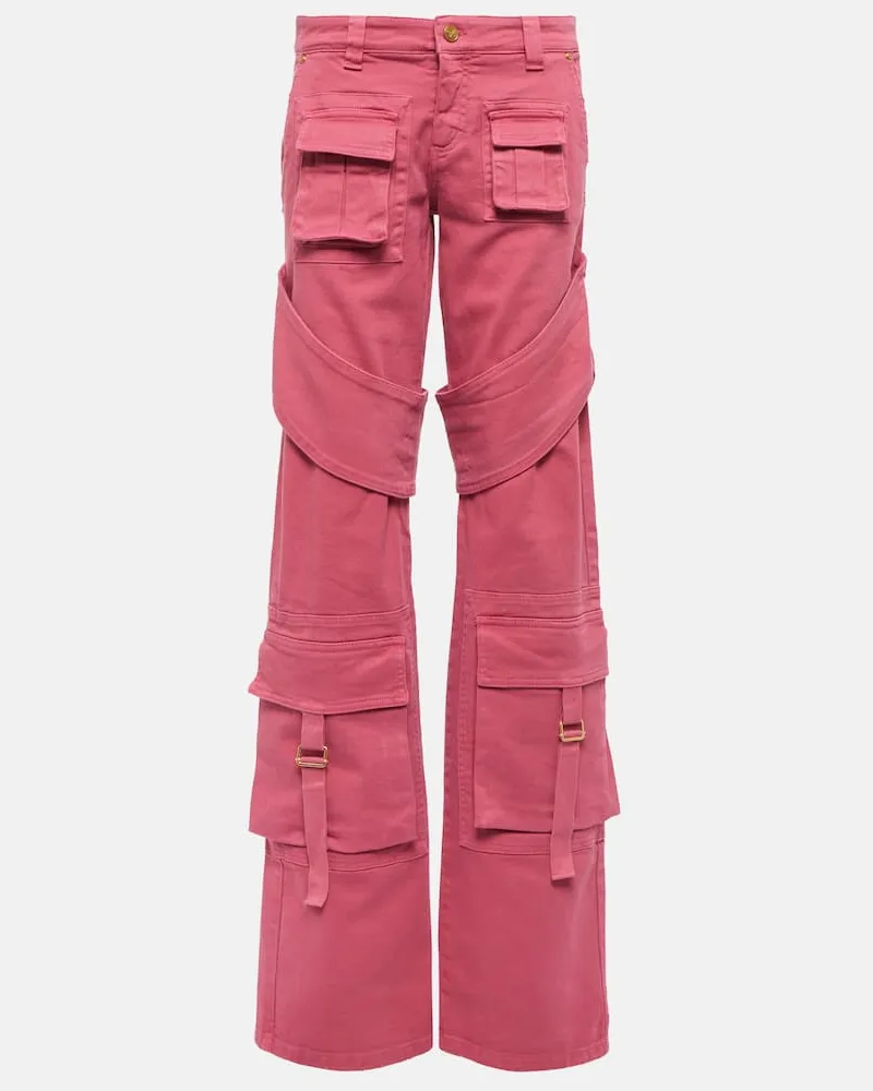 Blumarine Cargohose Agni aus Denim Rosa
