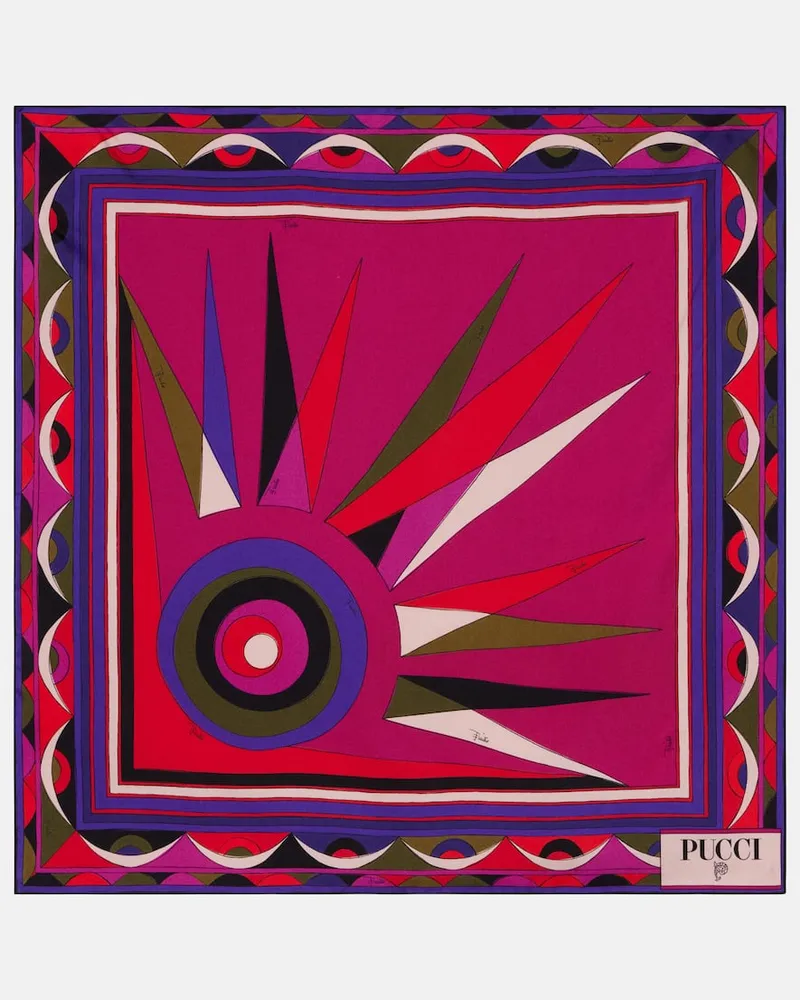 Emilio Pucci Tuch Hawaii aus Seiden-Twill Multicolor