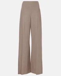 Ralph Lauren Gerade Hose Isaiah aus Wolle und Seide Beige