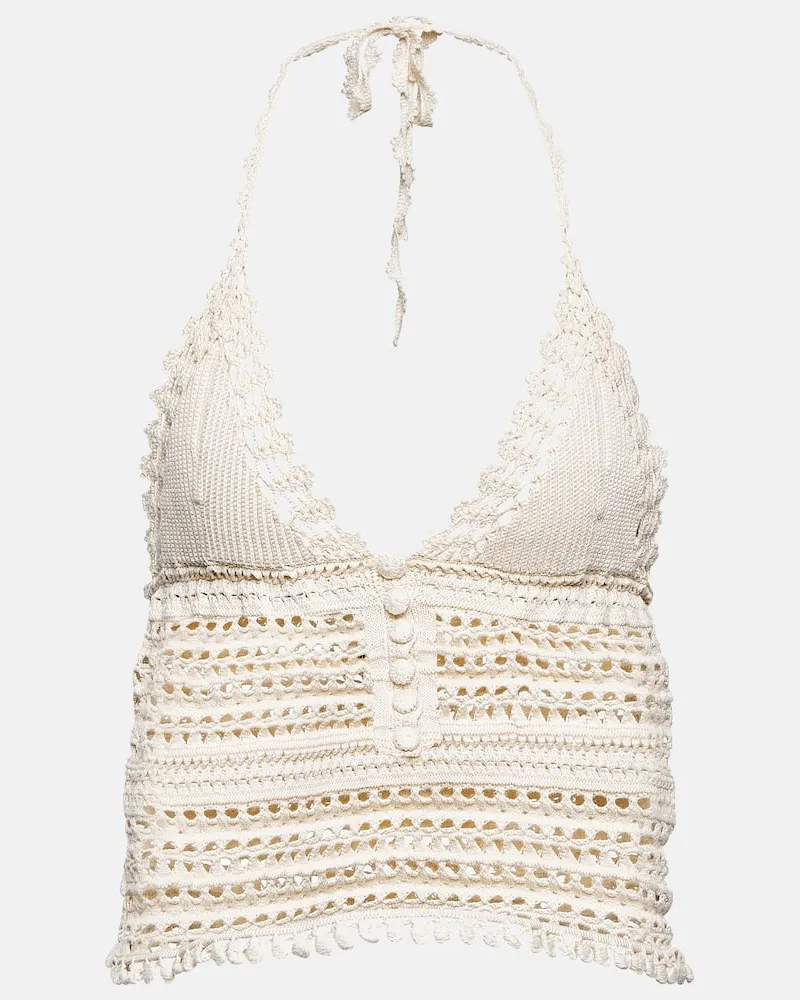 Isabel Marant Cropped-Top Frinley aus Baumwolle Neutral