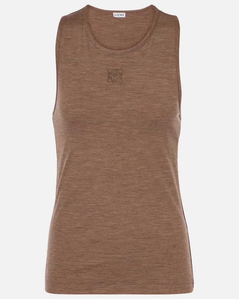 Loewe Top Anagram aus einem Wollgemisch Braun