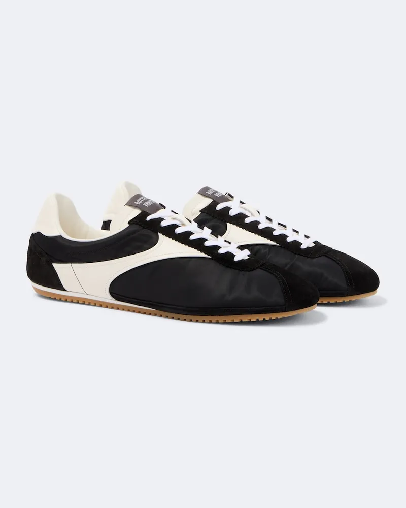 Bottega Veneta Sneakers Shot mit Veloursleder Schwarz