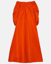 Valentino Garavani Off-Shoulder-Robe aus Seide Rot