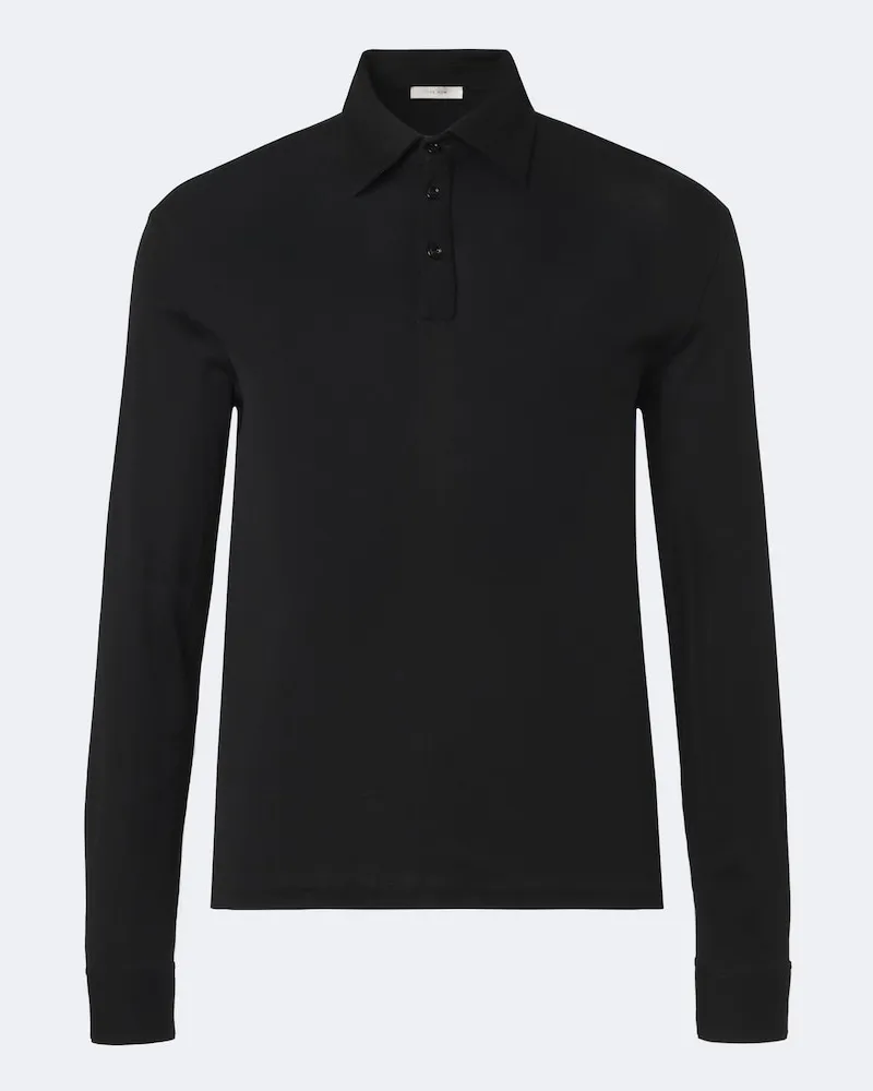 The Row Poloshirt Reyes aus Baumwolle Schwarz