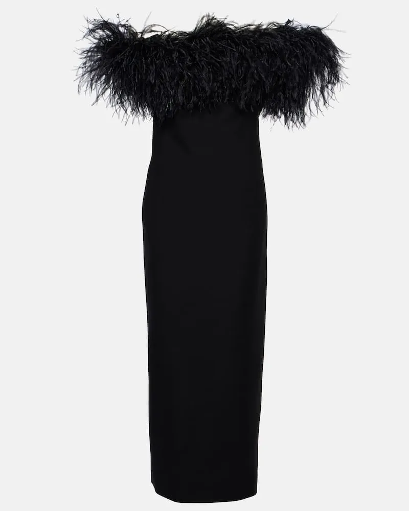 Valentino Garavani Robe aus Crepe Couture Schwarz
