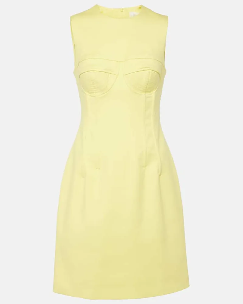 SPORTMAX Bustier-Kleid aus Baumwolle Gelb