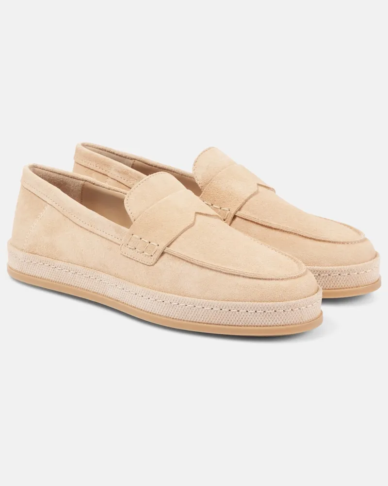 Hogan Loafers aus Veloursleder Beige