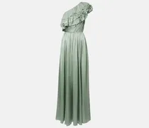One-Shoulder-Maxikleid Avalina aus Seide