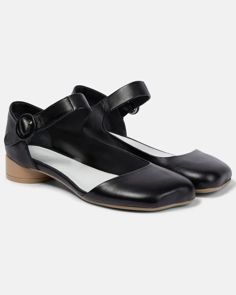 Maison Margiela Ballerinas aus Leder Schwarz