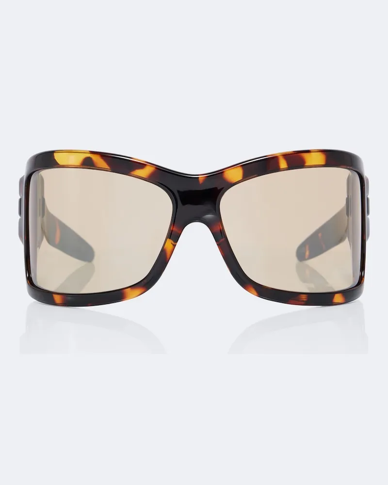 Bottega Veneta Sonnenbrille Intrecciato Braun