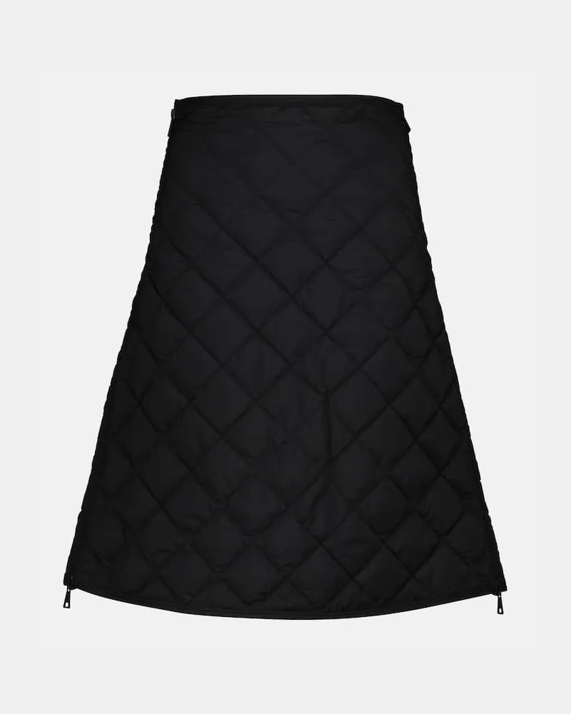 Moncler Gesteppter High-Rise-Minirock Schwarz