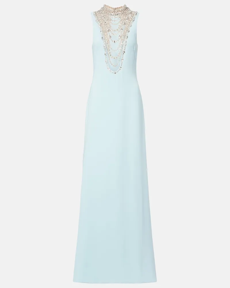 COSTARELLOS Robe mit Kristallen Blau