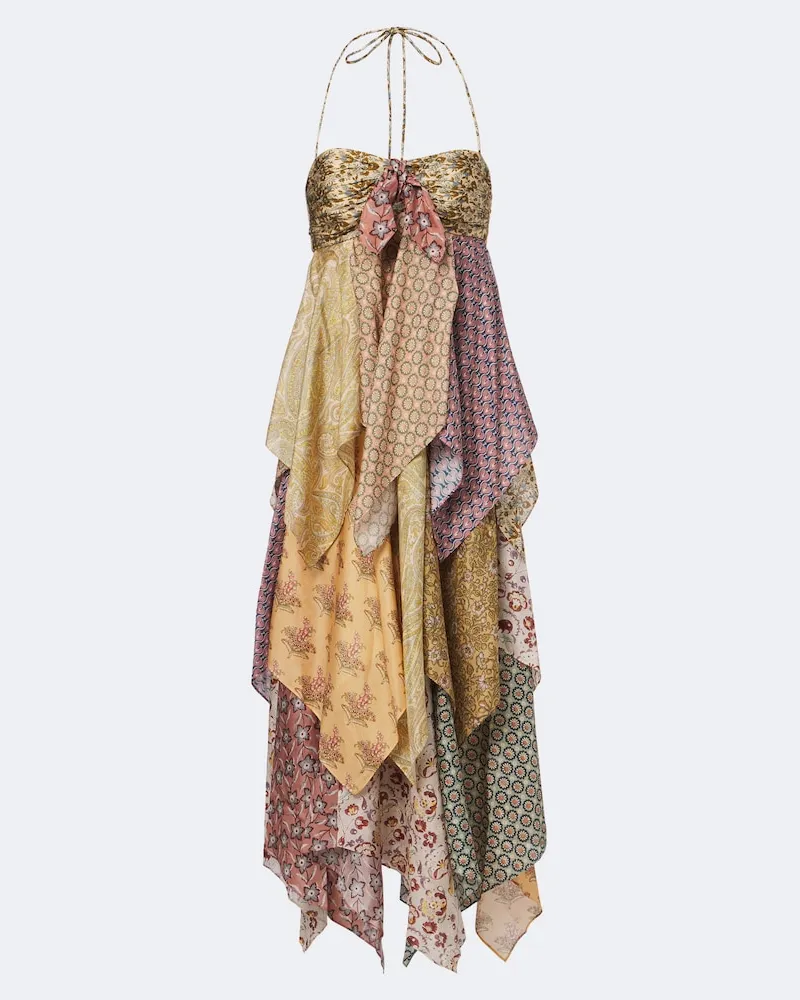 Zimmermann Midikleid Fairlight aus Seide Multicolor