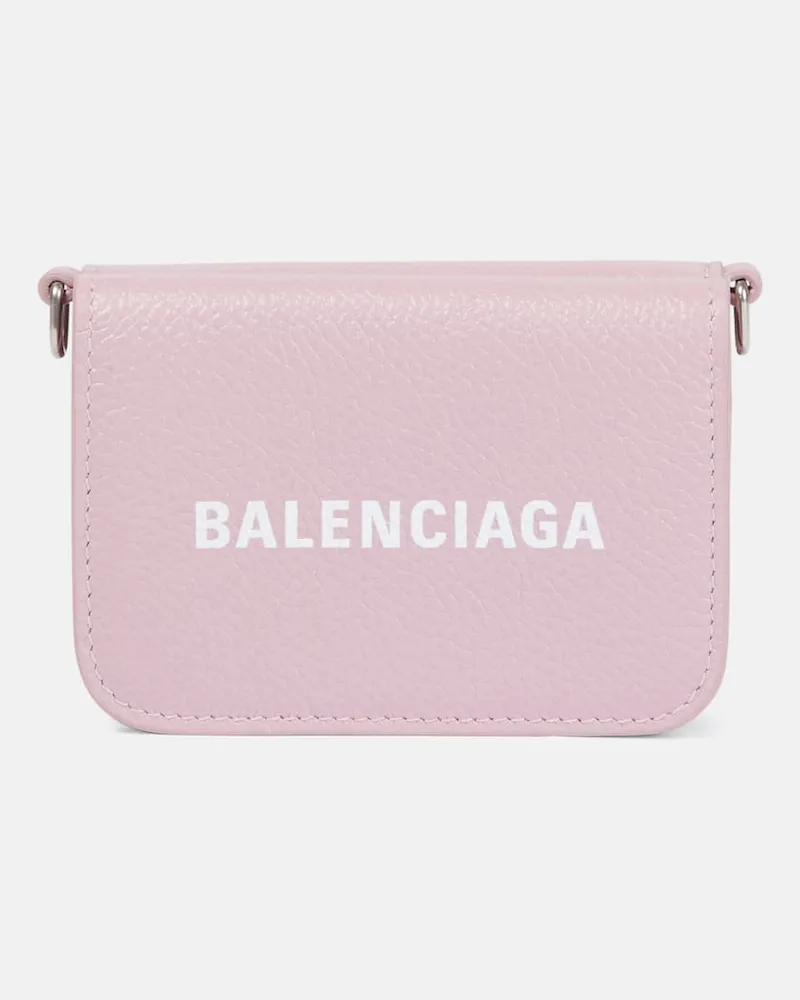 Balenciaga Portemonnaie mit Kettenriemen Cash Mini Rosa