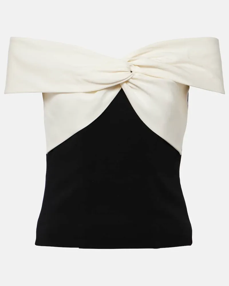 Roland Mouret Top aus Cady Weiß