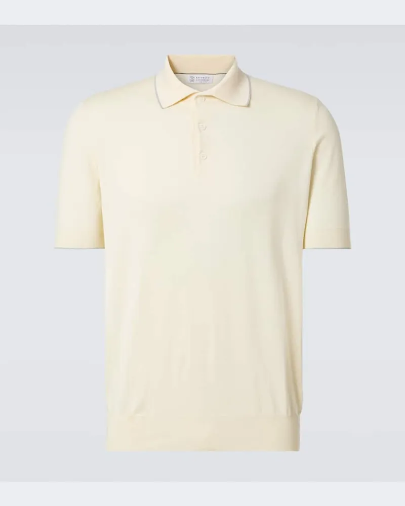 Brunello Cucinelli Polohemd aus Baumwolle Gelb
