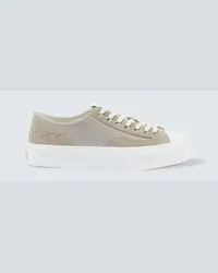 Givenchy Sneakers City aus Canvas mit Veloursleder Grau