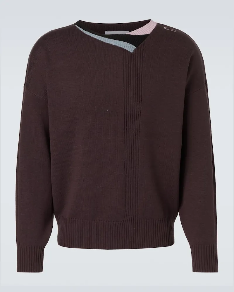 KIKO KOSTADINOV Pullover aus Wolle und Seide Braun