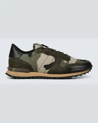 Valentino Garavani Sneakers Rockrunner mit Veloursleder Gruen