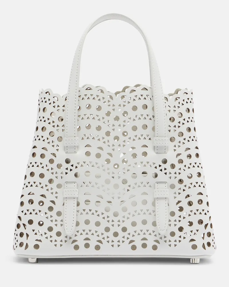 Alaïa Alaïa Tote Mina 20 Vienne aus Leder Weiß