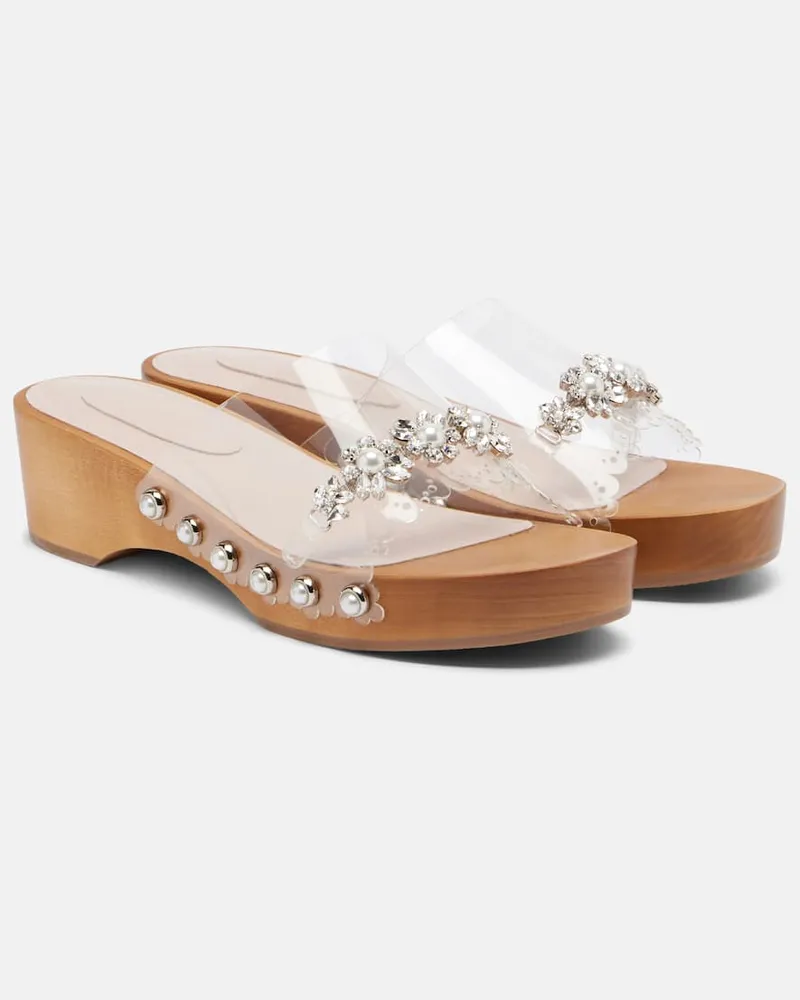 Simone Rocha Verzierte Clogs Transparent