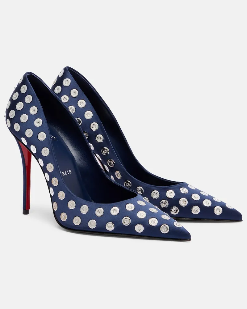 Christian Louboutin Verzierte Pumps Miss Z Boum Boum 100 Blau