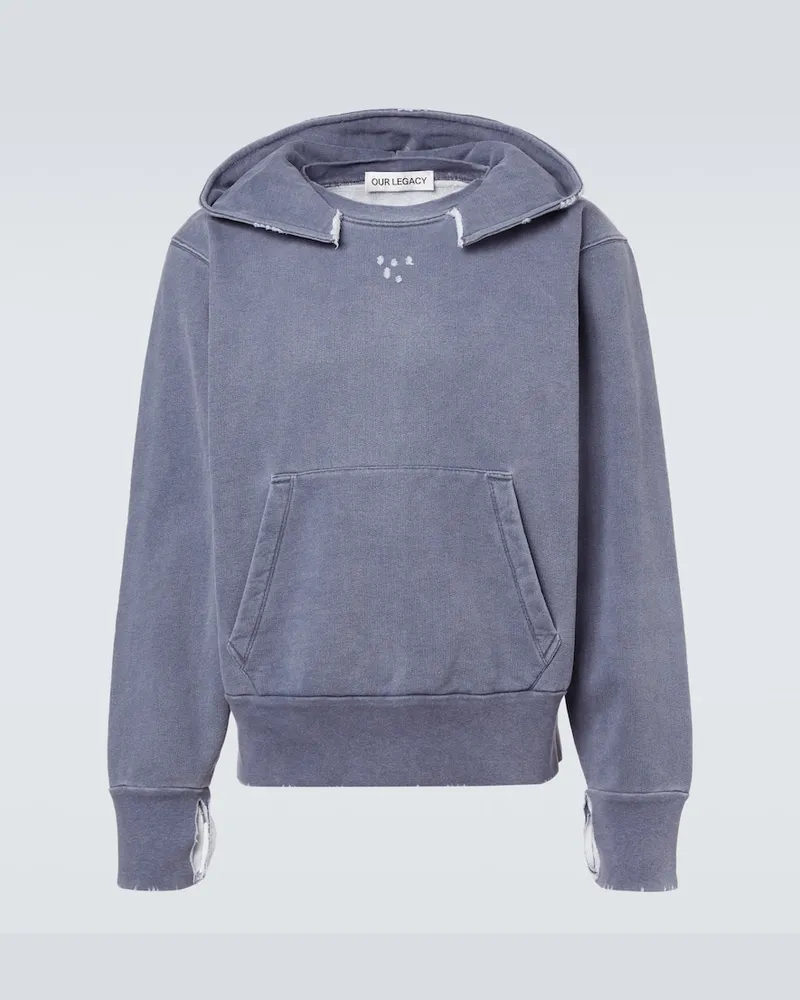Our Legacy Hoodie Relic aus Baumwoll-Jersey Blau