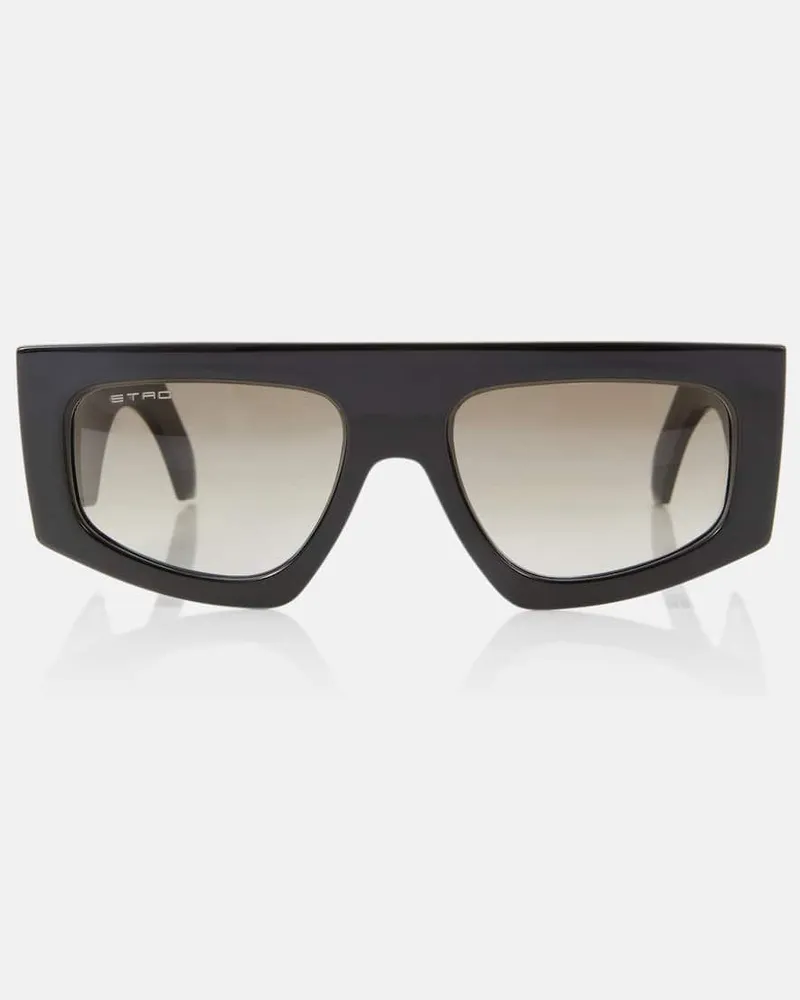 Etro Eckige Sonnenbrille Etroscreen Schwarz