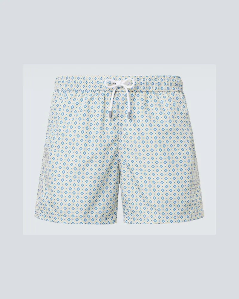 Fedeli Bedruckte Badeshorts Madeira Beige