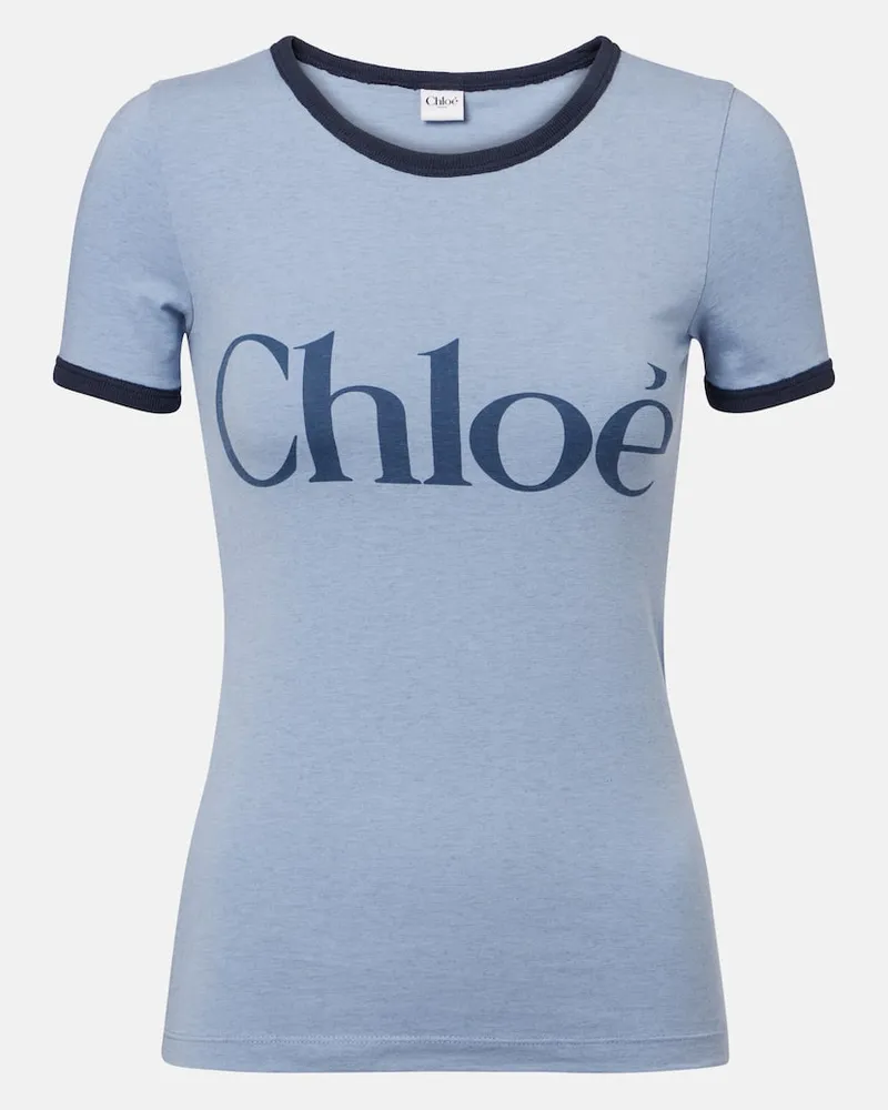 Chloé Chloé T-Shirt aus Jersey Blau