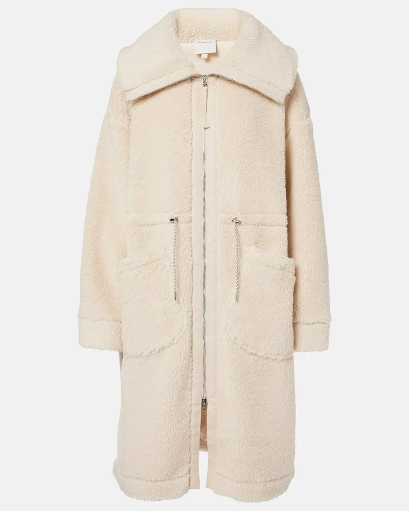 Varley Mantel Logan aus Teddyfleece Weiß