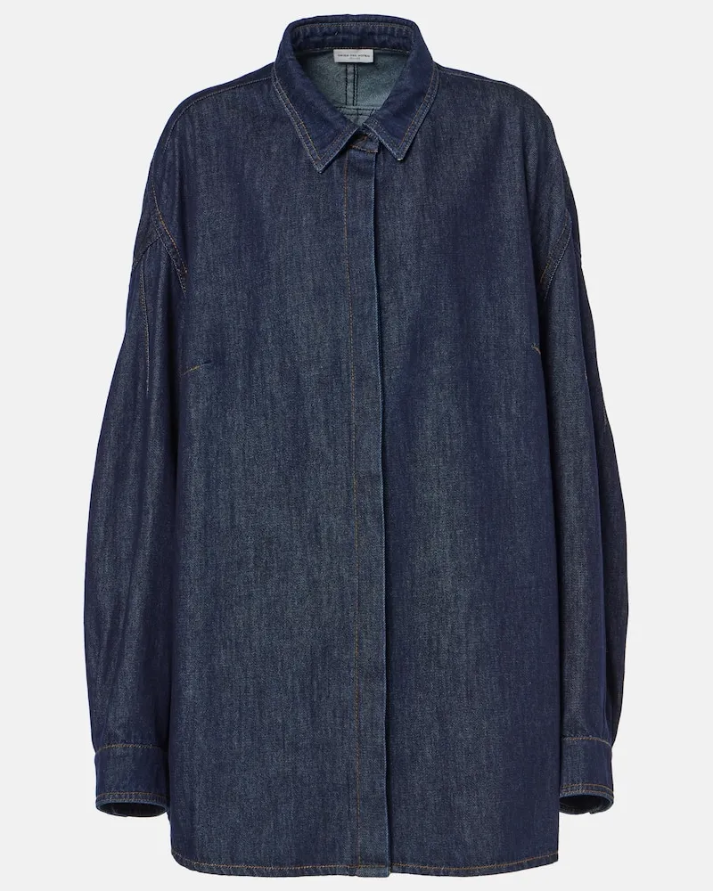 Dries van Noten Oversize-Jeanshemd Blau