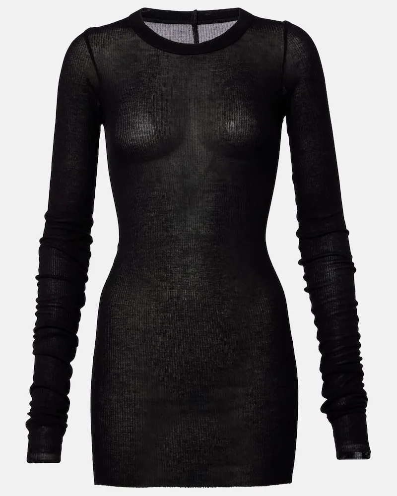 Rick Owens Pullover aus Rippstrick Schwarz