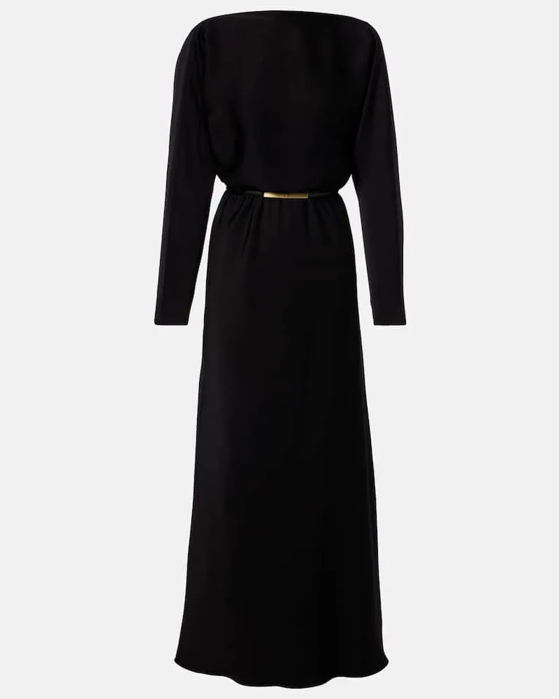 Max Mara Robe aus Satin Schwarz