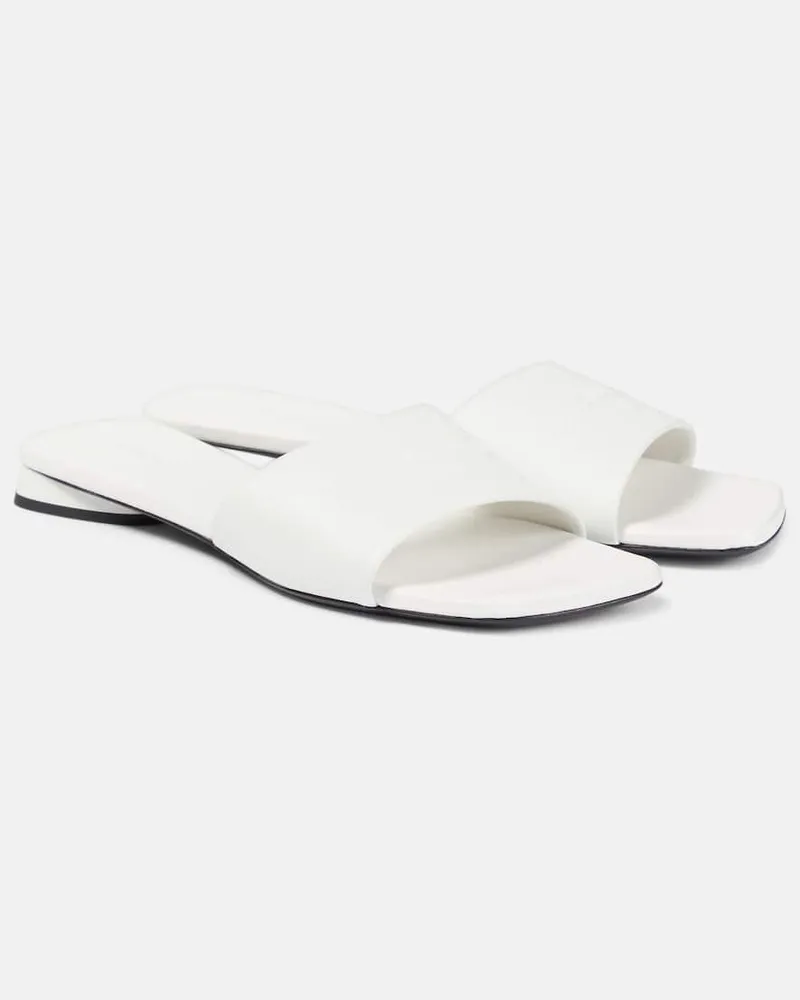Balenciaga Pantoletten Duty Free aus Leder Weiß