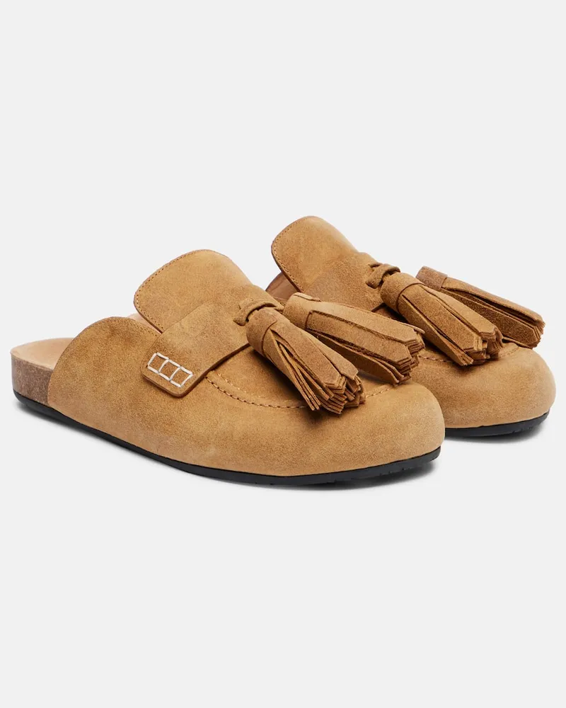 J.W.Anderson Slippers aus Veloursleder Braun