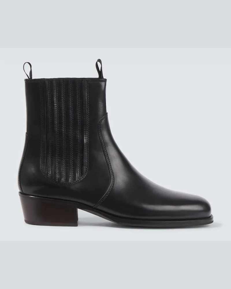 Christophe Lemaire Chelsea Boots aus Leder Schwarz