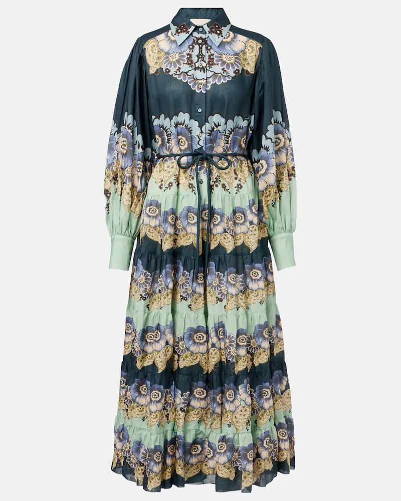 ALEMAIS Alémais Hemdblusenkleid Madalena aus Ramie Blau