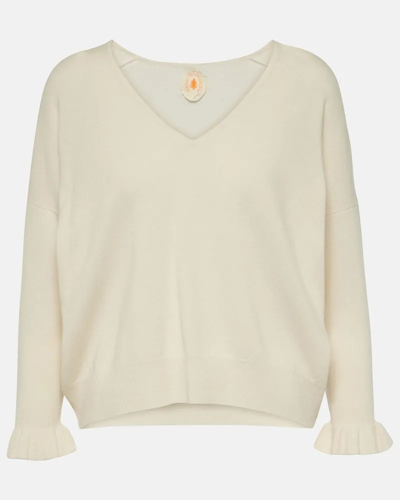 Jardin des Orangers Pullover aus Wolle und Kaschmir Weiß