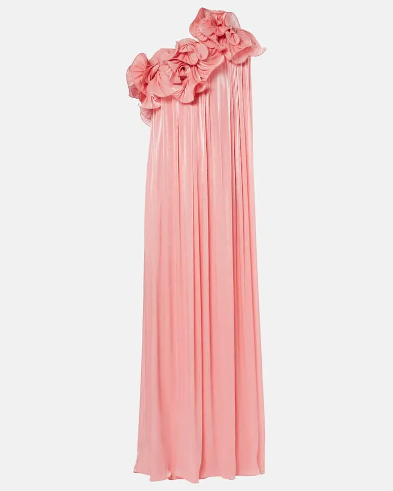 COSTARELLOS Robe Charmain aus Georgette Rosa
