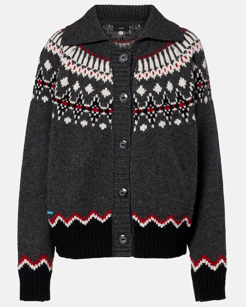 Alanui Jacke Sweet Winter aus Schurwolle Grau