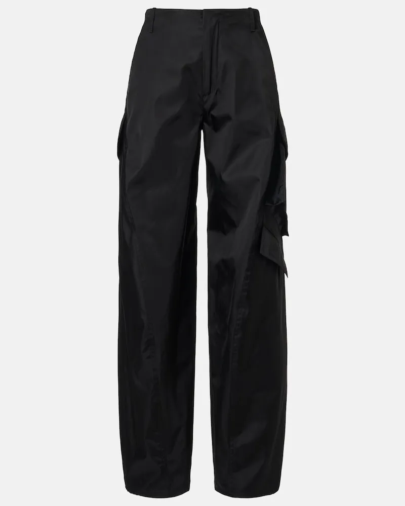 Alaïa Alaïa Cargohose aus Taft Schwarz