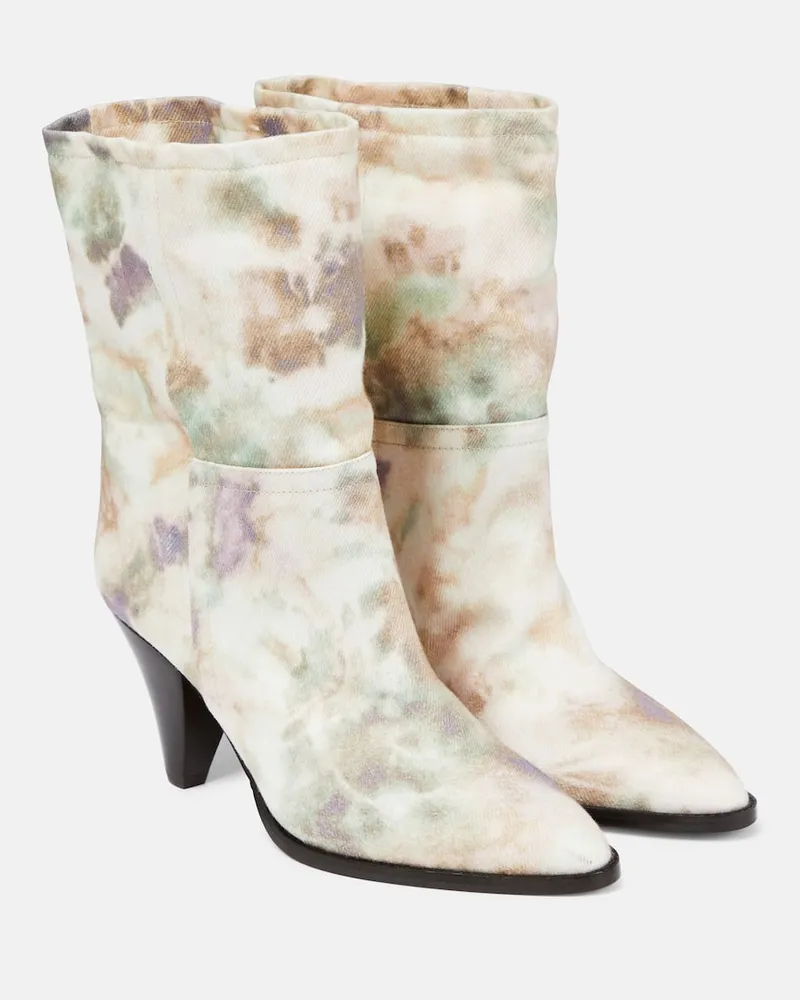 Isabel Marant Ankle Boots Rouxa aus Canvas Grün