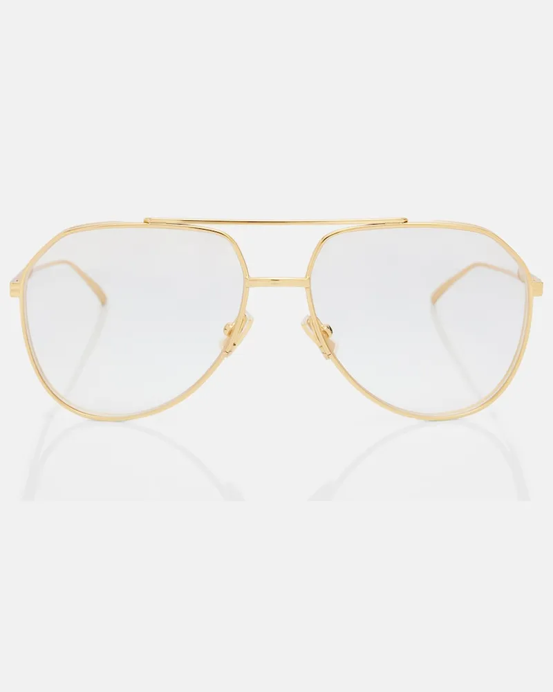 Bottega Veneta Aviator-Brille Light Ribbon Gold