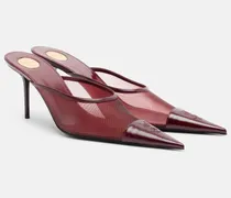 Mules Renée aus Mesh und Leder