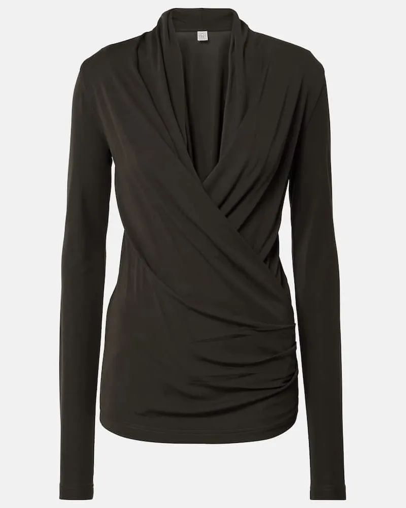 Totême Top aus Jersey Grau