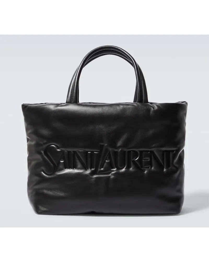 Saint Laurent Tote aus Leder Schwarz