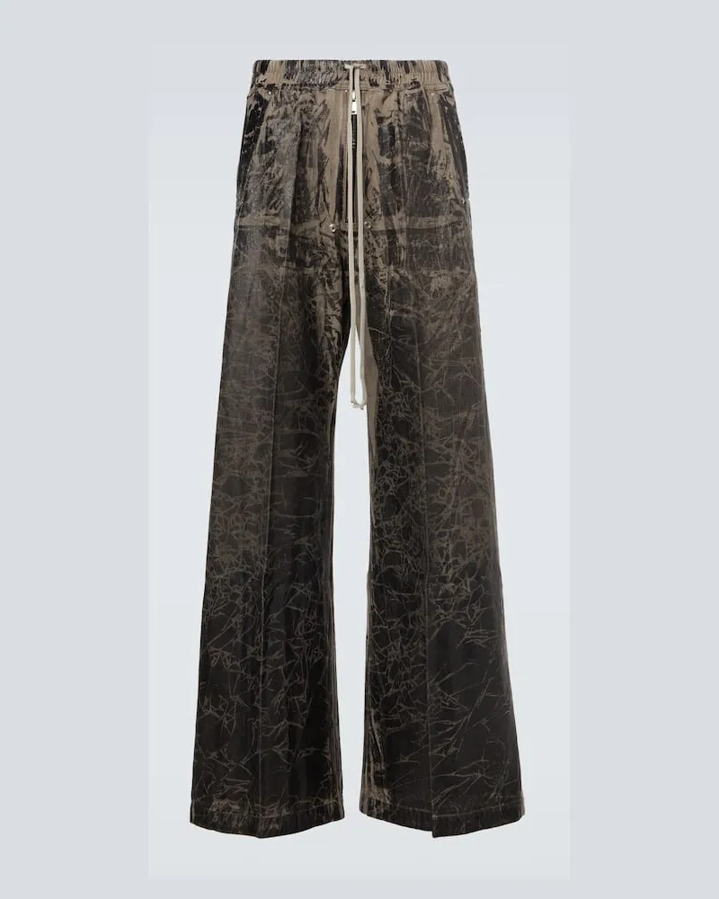 Rick Owens DRKSHDW Weite Hose aus Baumwolle Schwarz